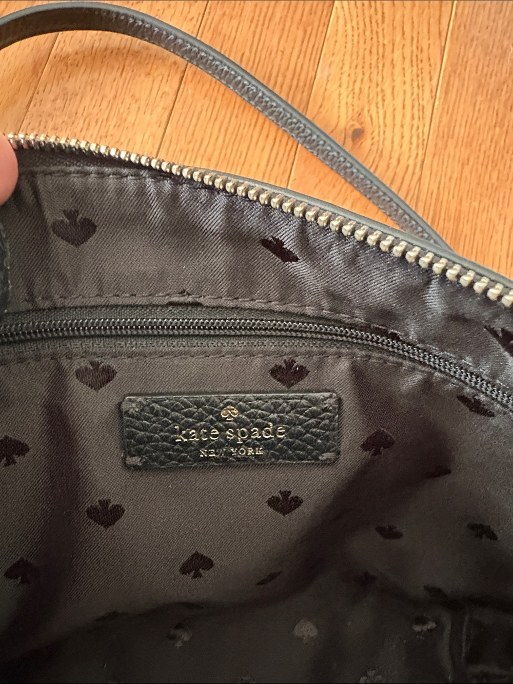 kate spade monica black pebbled leather crossbody with adjustable strap - Picture 5 of 5